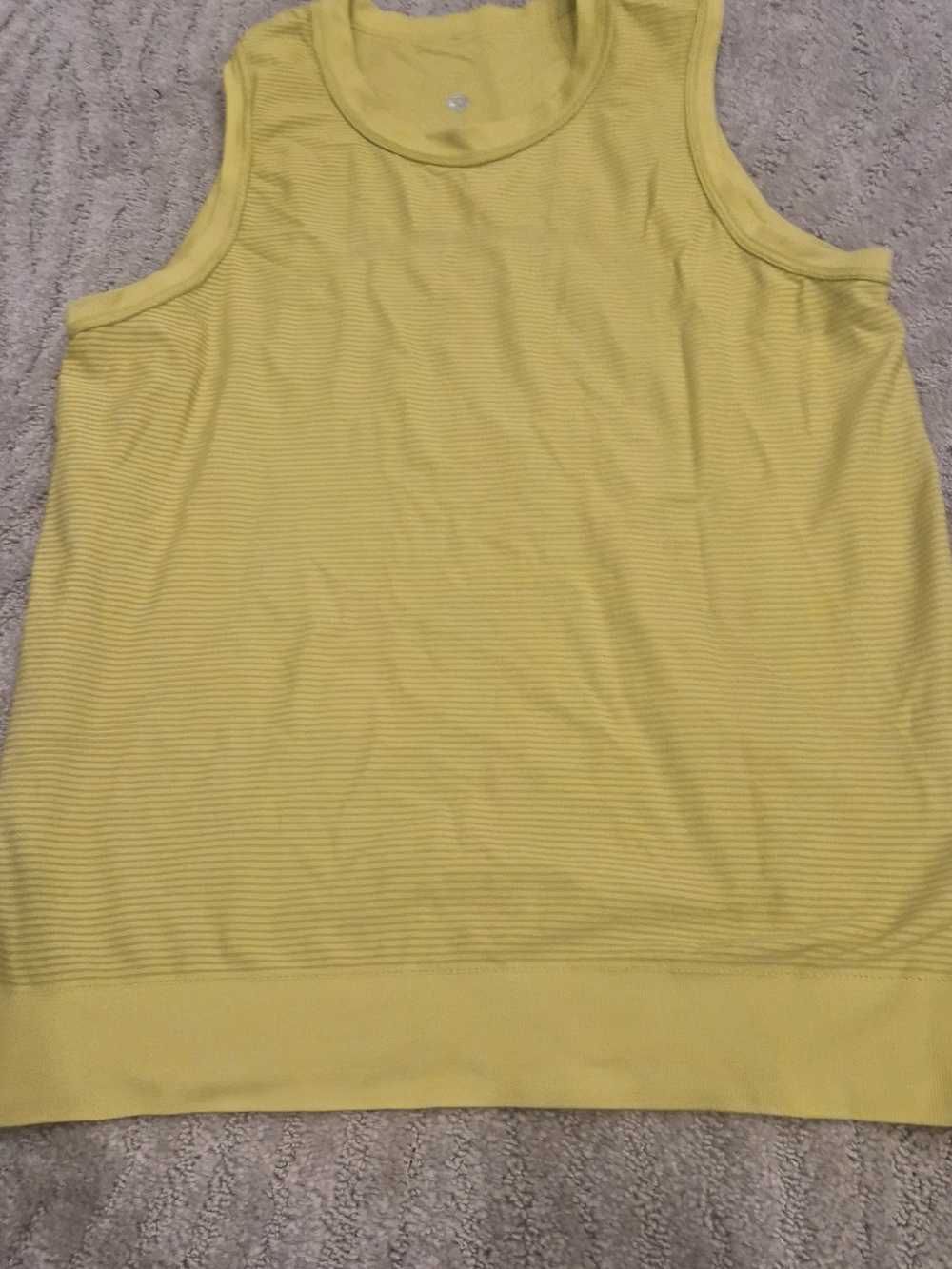 Lulu Lemon Women's Yellow Sleeveless Tank Top- Size Medium